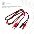 Banana Plug to Alligator Clip Cable(Red, Black, 1m). 