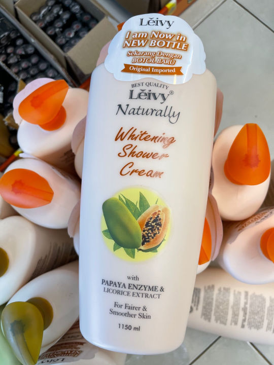 (Preorder)Leivy%20Naturally%20Shower%20Cream%20Papaya%20&%20Rosehip%201150ml.%20Papaya%20Shower%20Cream%20for%20Dry,%20Rough%20Skin%20-%20Image%204