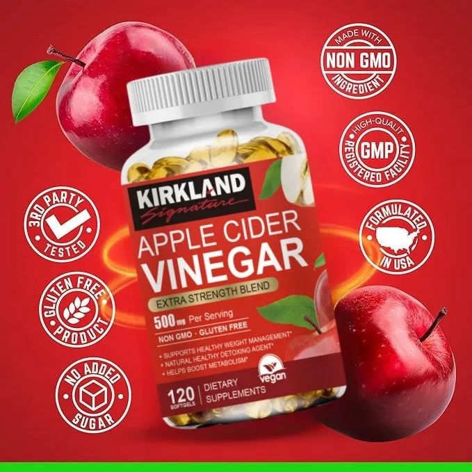 (Preorder)KIRKLAND%20Apple%20Cider%20%20Vinegar%20Capsules%20for%20Metabolism,%20Detoxification%20and%20Weight%20Loss%20for%20Beauty%20Apple%20Cider%20Vinegar%20500%20mg%20-%20Image%205