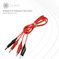 Alligator to Alligator Clip Cable (Red, Black, 1m) - CE Store. 