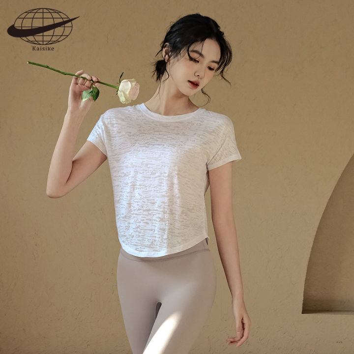 (Preorder)%20Kai%20Si%20Ke%20Women's%20T-shirt,%20Yoga%20T-shirt,%20Pilates%20Training%20Clothes,%20Breathable,%20Thin,%20Summer,%20Women's%20Short-Sleeved%20Shirt%20-%20Image%203