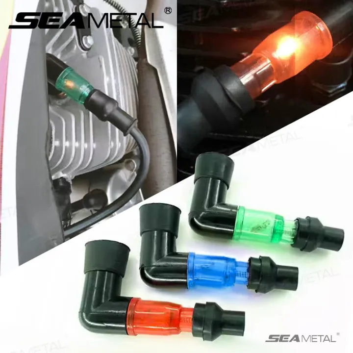 (Preorder)SEAMETAL%20Spark%20Plug%20Cap%20with%20Light%20Spark%20Plug%20Cover%20Seal%20for%20Motorcycle%20Scooter%20Motorbike%20Universal%20Motorcycle%20Ignition%20Plug%20Spark%20Plug%20Cap%20-%20Image%202
