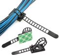 2 pieces Cable Clips Adjustable Cable Tie Wiring Fixing Seat Adhesive Fixing Buckle Wire Finishing Easy Storage-black. 