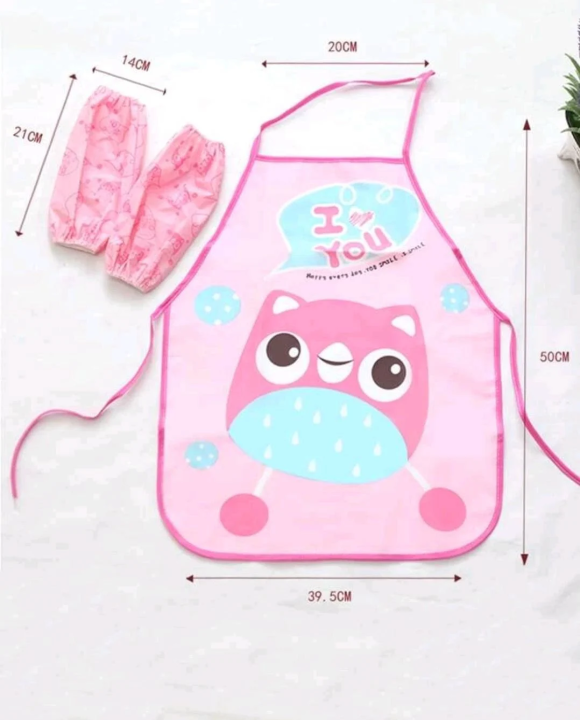 Cute%20Kids%20Chef%20Apron%20Sets%20Child%20Cooking%20Painting%20Waterproof%20Children%20Gowns%20-%20Image%202