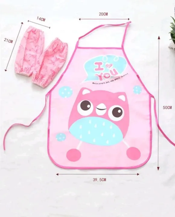 Cute%20Kids%20Chef%20Apron%20Sets%20Child%20Cooking%20Painting%20Waterproof%20Children%20Gowns%20-%20Image%202