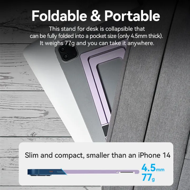 (Preorder)%20Vention%20Aluminum%20Adjustable%20Mobile%20Phone%20Tablet%20Stand%20Holder%20For%20iPhone%2014%2013%2012%20Pro%20Max%20XR%20-%20Image%204