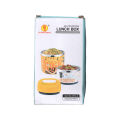 Golden Pyae_ Flower Rose Multipurpose Cute Lunch Box Stainless Steel Liner Double Deck Construction Capacity 930ml (ထမင်းနှစ်ဆင့်ဆွဲဘူး). 