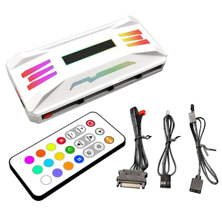 COOLMOON RGB Controller 4Pin PWM 5V 3Pin ARGB Fan  Controler