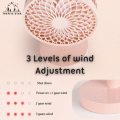 Rotating Rechargeable Mini Stand Fan (အော်တို လှည့်သော စားပွဲတင်ပန်ကာအသေး). 