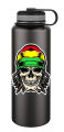 Reggae Skull Rasta Sticker - 4 Pcs Set | Laptop Sticker | Car Sticker | Phone Sticker | Waterbottle Sticker | Wall Sticker | Die Cut Sticker| Waterproof Sticker. 