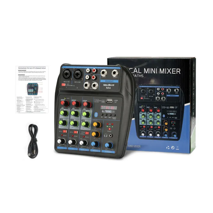 (Preorder)Newbaxs%20M4G%20professional%20audio%20mixer%204%20channel%2048V%20Phantom%20Power%20USB%20interface%20Bluetooth%20home%20live%20use%20professional%20audio%20equipment%20100%25%20genuine%20warranty%20-%20Image%209