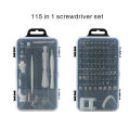 Clover 115 in 1 Screwdriver Set Multi-function Precision Screwdrivers Bits Torx Computer PC Mobile Phone Device Repair Home Tool. 