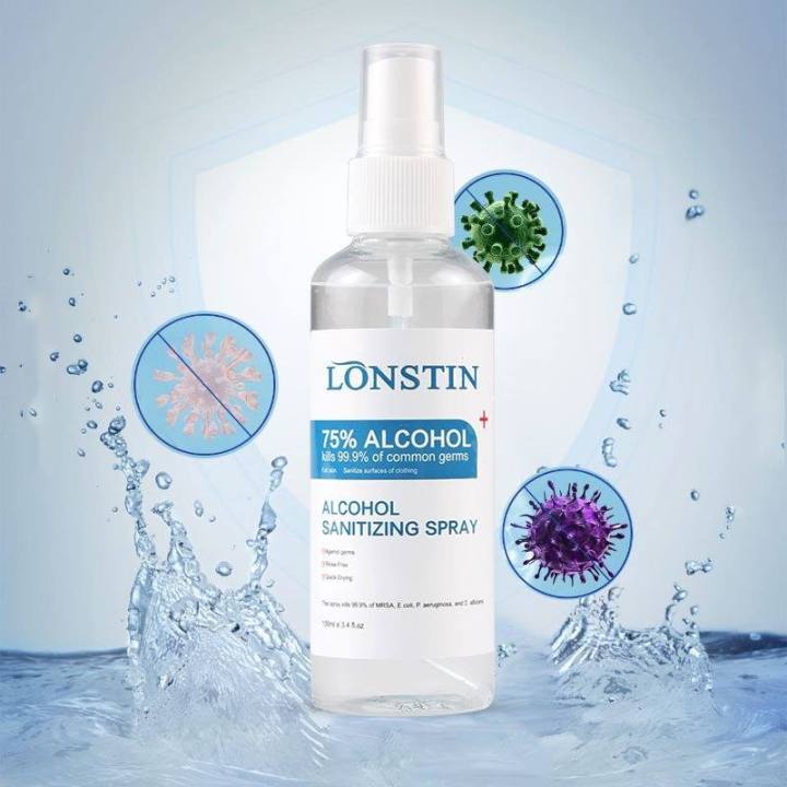 LONSTIN (Sanitizing spray with alcohol 100ml)   ရေမလိုလက်သန့်ဆေး (စပရေး) ၁၀၀မီလီ