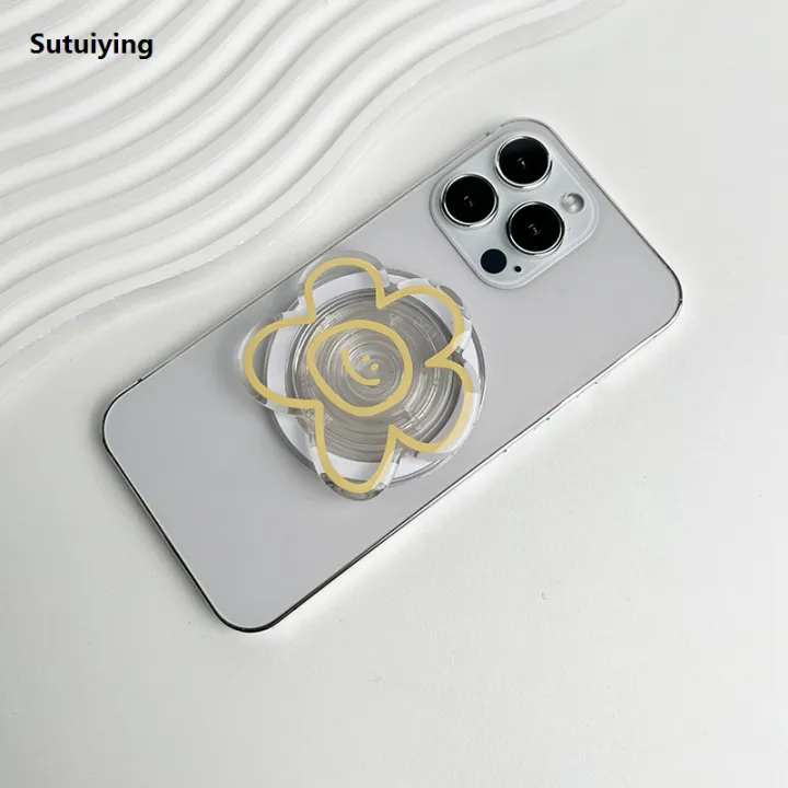 Sutuiying%20Simple%20art%20style%20flowers%20Phone%20Holder%20Socket%20Grip%20For%20Magsafe%20Fashion%20IPhone%20Mac%20Samsung%20Safe%20Ring%20Finger%20Expanding%20Stand%20-%20Image%207