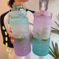 2 Litre Water Bottle,Big Water Bottle with Straw, Leakproof Sport Water Bottle with Time Markings Reminder,Motivational Water Bottle for Fitness, Camping Yoga Trave Gym Outdoor Sports. 