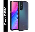 Vivo V15 Pro Bqck Cover With Camera Protection Smoke Transparent Shock Proof Phone Back Cover Case. 