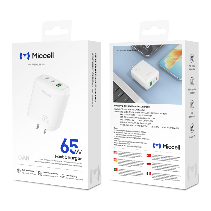 MICCELL%2065%20Watt%20Adapter%20%7C%20Three%20Port%20USB%20A%20To%20Type%20C%20%7C%20Fast%20Charging%20Support%20%7C%202%20Years%20Replacement%20Guaranty%20%7C%20VQ-T12%20-%20Image%208