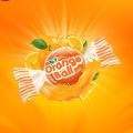 Sujal Orange Ball Candy Original, 352g - 80pcs. 