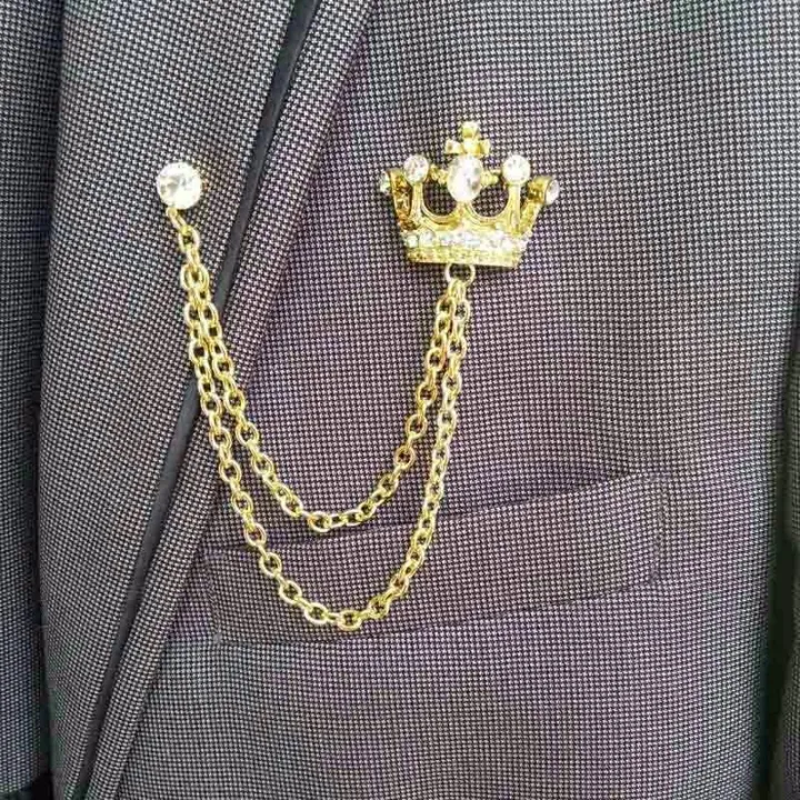 Gold%20Tone%20Crown%20Lapel%20Stick%20Brooch%20Pin%20-%20Image%203