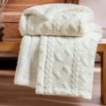 2-in-1 Sherpa Throw Blanket/ Blanket Cover - Fuzzy Soft Cozy Blanket for Couch Sofa, Fleece Thick Warm Blanket for Bed in All Seasons. 