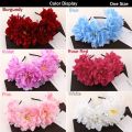 Mori Girl Handmade Women Flowers Headband Braided Wreath Artificial Flower Peony Flower Crown Elegant Design Wedding Hair Accessories Party. 