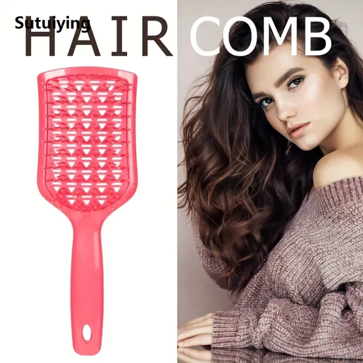 Sutuiying%202pcs/set%20hair%20brush%20Hollow%20Multi%20Teeth%20Comb%20Diamond%20Fluffy%20High%20Portable%20Head%20Top%20Tool%20Dry%20Dual%20Massage%20Scalp%20Hairdressing%20tools%20-%20Image%205