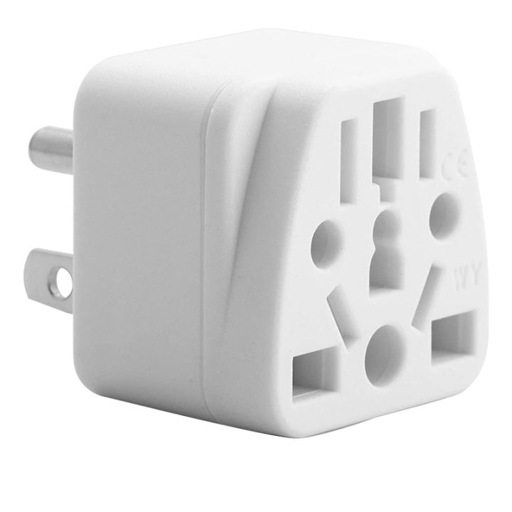 US Plug Adapter EU/UK/AU to USA (Type B), Charger Converter White