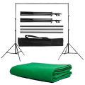 Green Screen 8x12 FT With Stand Set 9x9 FT. Wide Photo Studio Background Green Screen With Stand Kit Including Carry Bag.. 