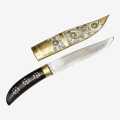 Black/Gold/Silver Nepali Handicrafts Bone Handle With Cover Knife 10 Inch Only For Decoration. 