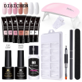 DISICHEN Affordable Poly UV Gel Kit All for Manicure Gel Nail Extension Set Slip Solution Builder Acrylic Gel Polish Nail Art Tool Design Fingertips. 