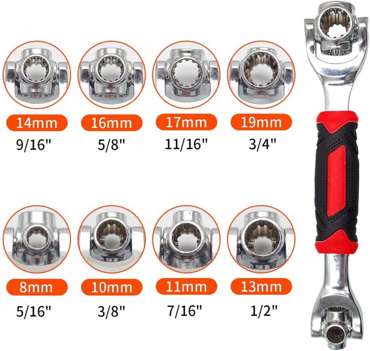 Tiger%20wrench%2048%20in%201%20Swivel%20Head%20Multi%20Tool%20Spanne%20Tools%20Socket%20Works%20with%20Spline%20Bolts%20Multifunction%20PassTorx%20360%20Degree%206-Point%20Universal%20Furniture%20Car%20Repair%20-%20Image%203