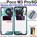 NEW 【Innovative design】Middle Frame Housing For Xiaomi POCO M3 Pro M3Pro 5G Middle Housing Holder Cover Bezel Replacement with Volume Key NFC. 