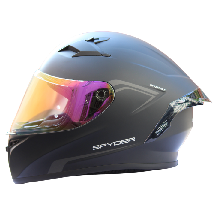 Spyder Phoenix+ G Matt Black Full Face Motorcycle Helmet