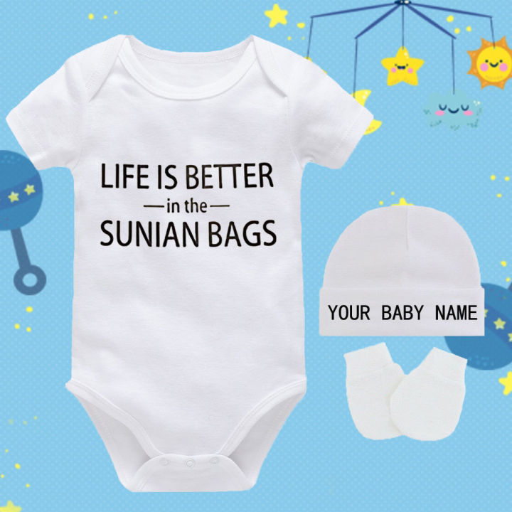 LIFE IS BETTER IN THE SUNIAN BAGS Custom Baby Romper With Anime Design  Customizable name    G9GT