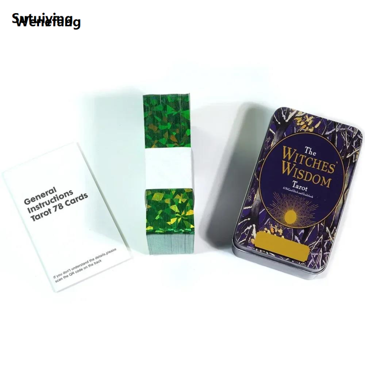 Wenefang%20Sutuiying%2010.3*6cm%20The%20Witches%E2%80%99%20Wisdom%20Tarot%20Deck%20In%20A%20Tin%20Box%20with%20Green%20High%20Quality%20Luxury%20Gilded%20Edges%2078%20Pcs%20Tarot%20Cards%20with%20Guidebook%20for%20Beginners%20-%20Image%203