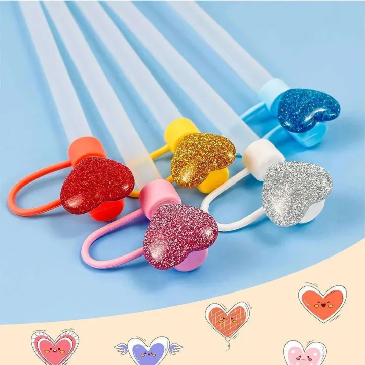 5%20Pack%20Bling%20Hearts%20Covers%20Caps%20Stanely%20Cup%20Accessories%20Reusable%20Shining%20Love%20Silicone%20Straw%20Topper%20for%2040%20Oz%20Tumbler%20-%20Image%205
