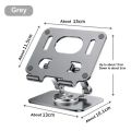 Tablet Stand, 360 Rotating Portable Aluminum Adjustable Folding Tablet Stand Holder for I Pad, Tablet, Smartphones, Flexible Rotation Stand for Bad, Table, Office, Home Floor Stand (Grey). 