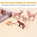 ARELENE 6 Pieces Animals Figures Creatures Figurines Squirrel Deer Family Figurines Miniature Toys. 