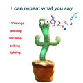 ORIGINAL Dancing Cactus Toy, USB Charging, Included Music, Recording and Follow You Speak, Glow,, Early Childhood Education Toys, Best Gift. 