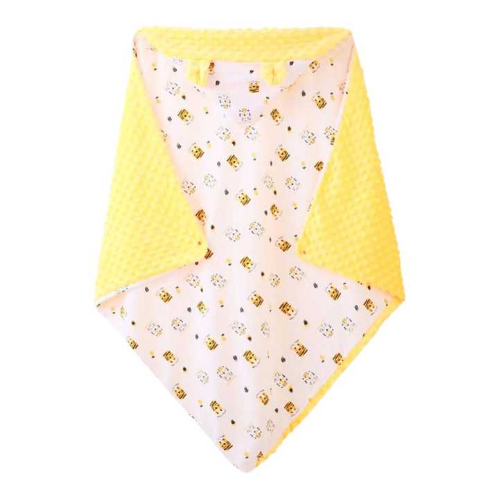 Baby Swaddle Blanket Boys Girls Hoodie Swaddle Wrap Cotton Velvet Receiving Blanket Newborn Hooded Sleeping Wraps