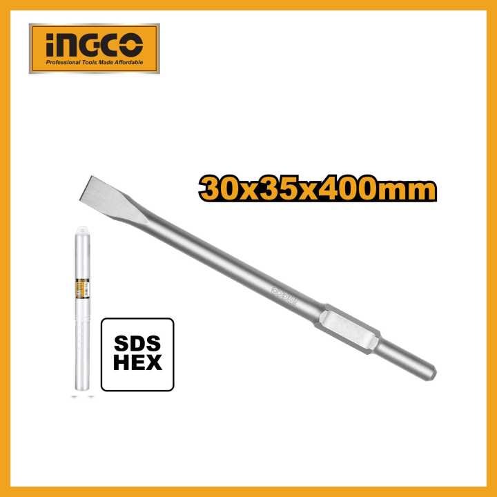 INGCO%2030X%20400mm%20point/flat%20Hex%20chisel%20-%20Image%202