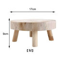 NXFDSIOZ 2X Mini Wooden Stool Display Plant Stand Decorative Wood Plant Stool Bonsai Holder for Indoor Outdoor Home Garden M. 