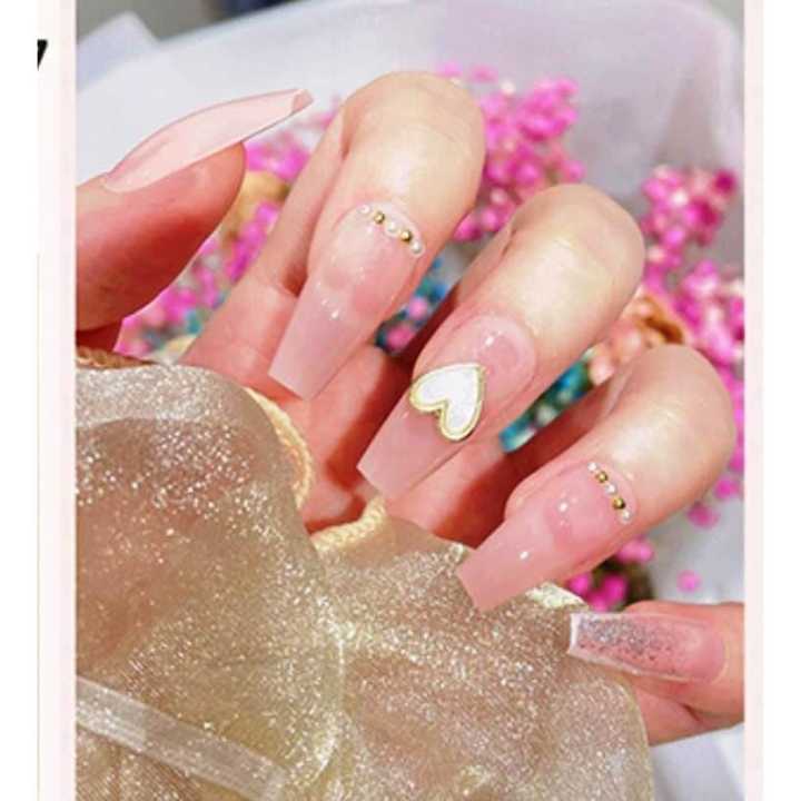 24 Pieces 3D Press On Nails With Nail Glue Tape( Artificial Nails For Party Or Gift) - Fake Nails For Daily Wear