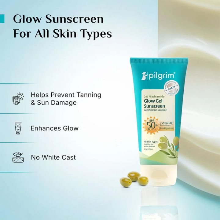 Pilgrim%202%25%20Niacinamide%20Glow%20Sunscreen%20Gel%20SPF%2050%20PA+++%2050%20gm%20-%20Image%205