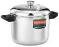 SignoraWare Modern Stainless Steel Idli Cooker with Sandwich Bottom (Induction and Gas Stove Compatible Idli Maker) (Silver, 16 Idlies) 4-Plates, Silver code-3128. 