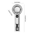 Powerful Turbo Fan Semiconductor Refrigeration High-speed Electric Fan Rechargeable LED Digital Display Portable Handheld Fan 100 Wind Speeds Low Noise Outdoor Small Fan For Travel Camping. 