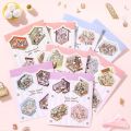 Kawaii Mini Size Landscape Sticker Book DIY 8 in 1 Miniature Scene Collection Cartoon Visual Stacking 3D Pocket Cabin Scene Stickers Kids. 