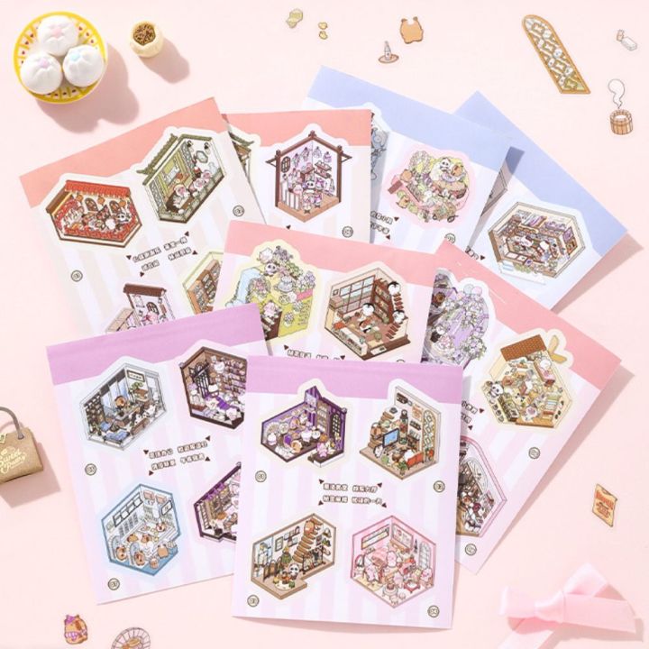 Kawaii%20Mini%20Size%20Landscape%20Sticker%20Book%20DIY%208%20in%201%20Miniature%20Scene%20Collection%20Cartoon%20Visual%20Stacking%203D%20Pocket%20Cabin%20Scene%20Stickers%20Kids%20-%20Image%202