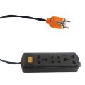 3 Meters Wire 4 Port Heavy Duty Power Electric Multiplug Extension Board Black SXA-036. 