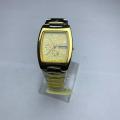 New Attractive Design Square 1,2,3,4 Numbering Gold Dial Stainless Steel Gold Chain Day Date Function Fashionable Waterproof Watch For Men - Sold By Watch House. 